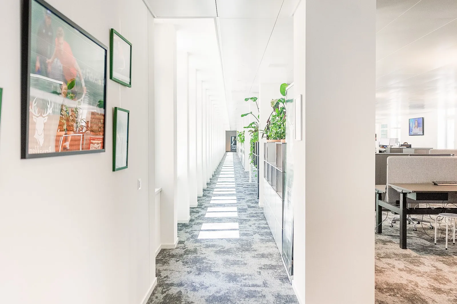 Couloir rénové avec finitions haut de gamme