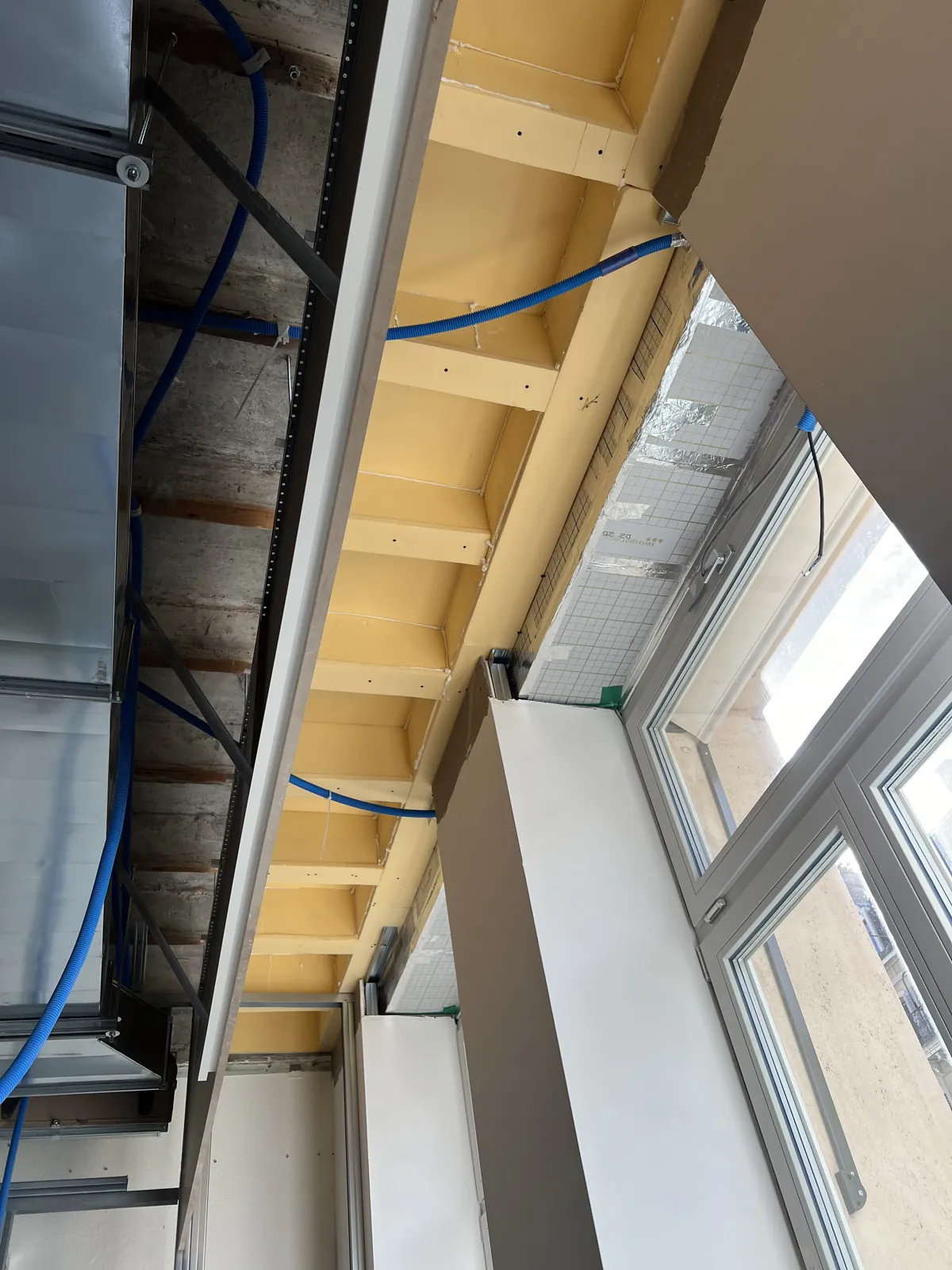Travaux escalier et plafond avec verrière